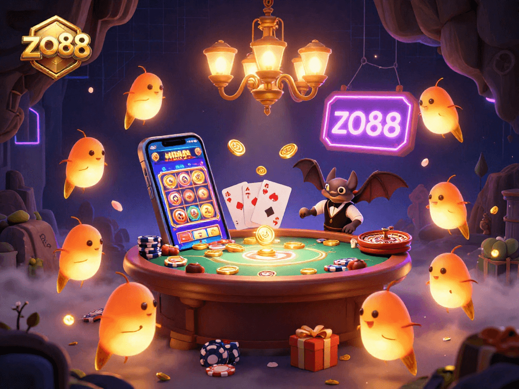 Experience the excitement at zo88's vivid cave casino where glowworms create a magical atmosphere with their golden tails.