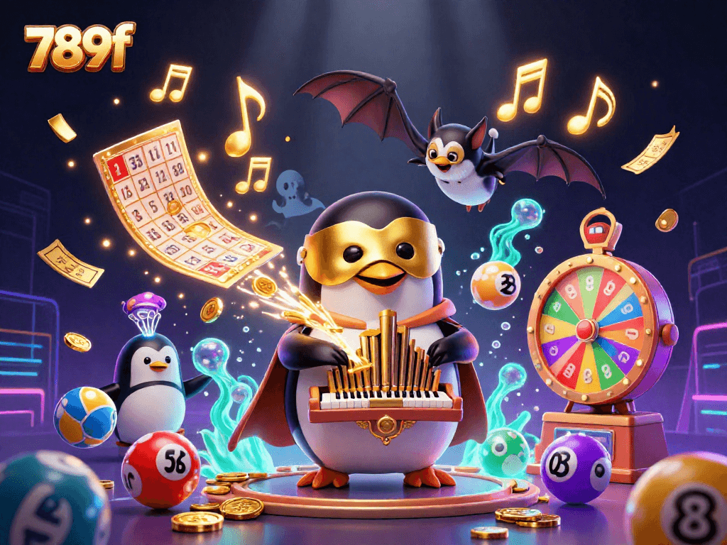 Experience exciting wins with 789f as the brilliant penguin plays for fortune amidst lottery action.