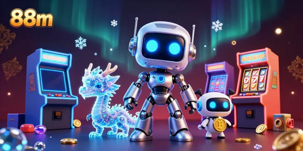 Spin to win big at 88m with our lively casino-themed illustration showcasing vibrant characters and gaming elements.