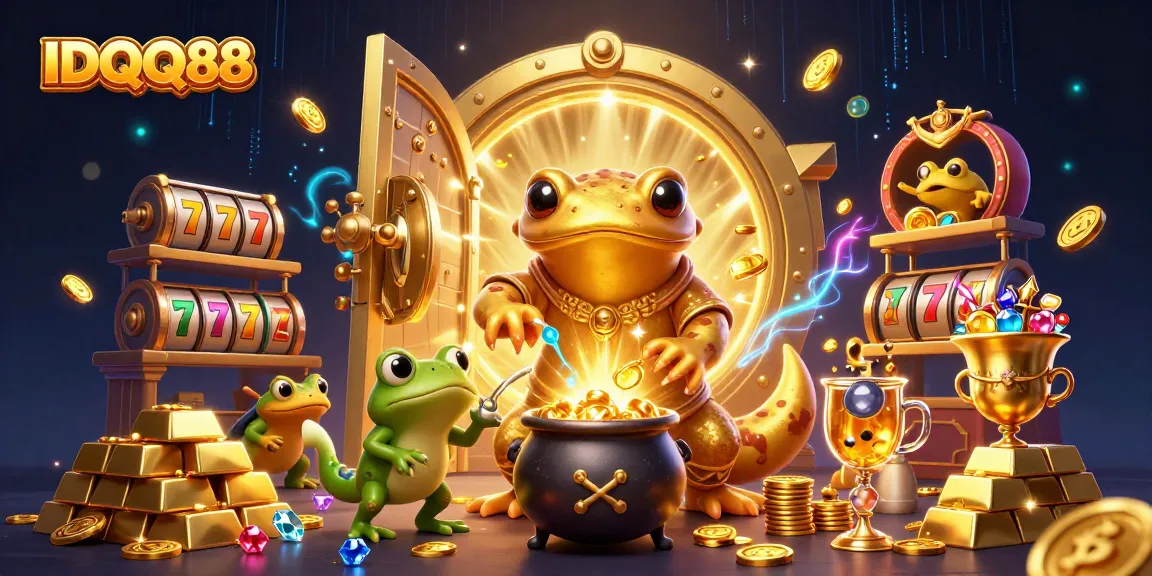IDQQ88 reveals a magical casino with alchemists creating riches in a dynamic scene.