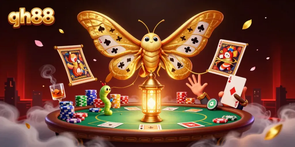 Experience the allure of qh88 with a vibrant 3D illustration of a casino scene, showcasing exciting gaming elements.