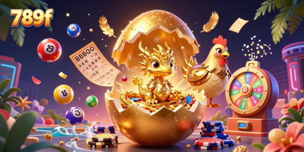 Engage with 789f's exciting online casino world featuring a golden dragon and dynamic casino elements.