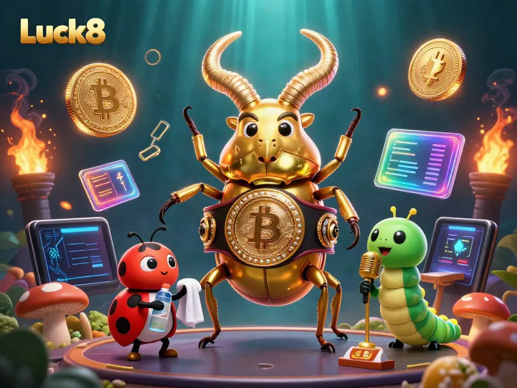 Experience exciting gaming at Luck8 with a vibrant 3D casino scene showcasing unique characters and gaming elements.