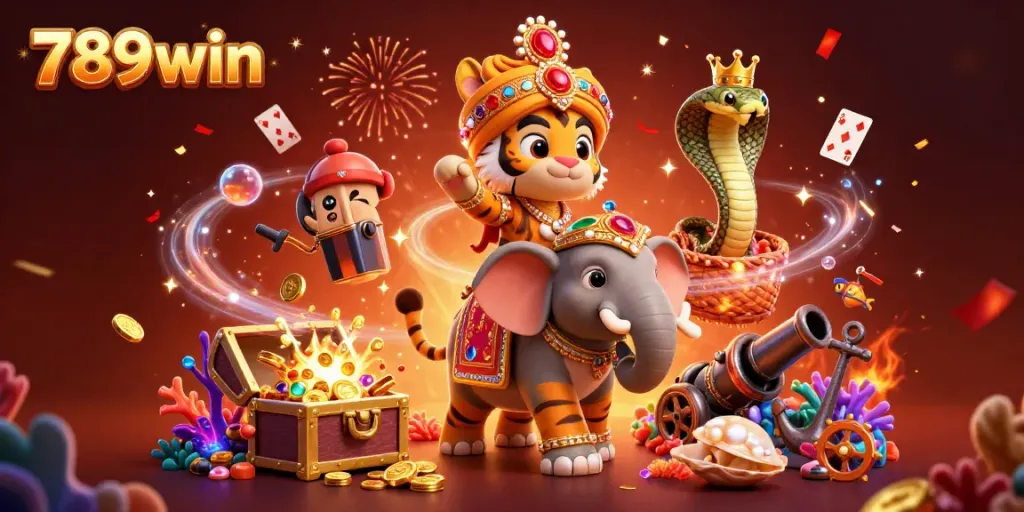 Engage in thrilling gameplay with 789win featuring vibrant 3D casino characters and colorful elements.