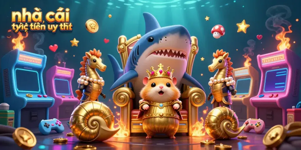 Engage with nhà cái trực tuyến uy tín in a vibrant 3D casino scene filled with dynamic game elements.