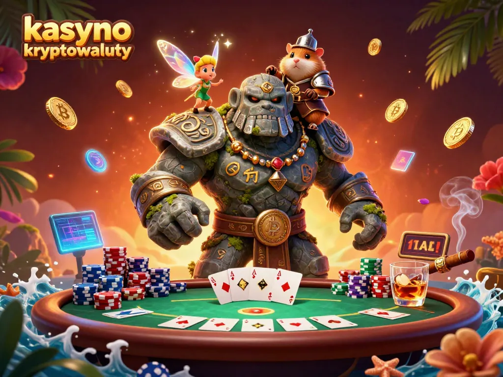 Experience the magic of kasyno kryptowaluty with enchanting characters and casino elements in action.