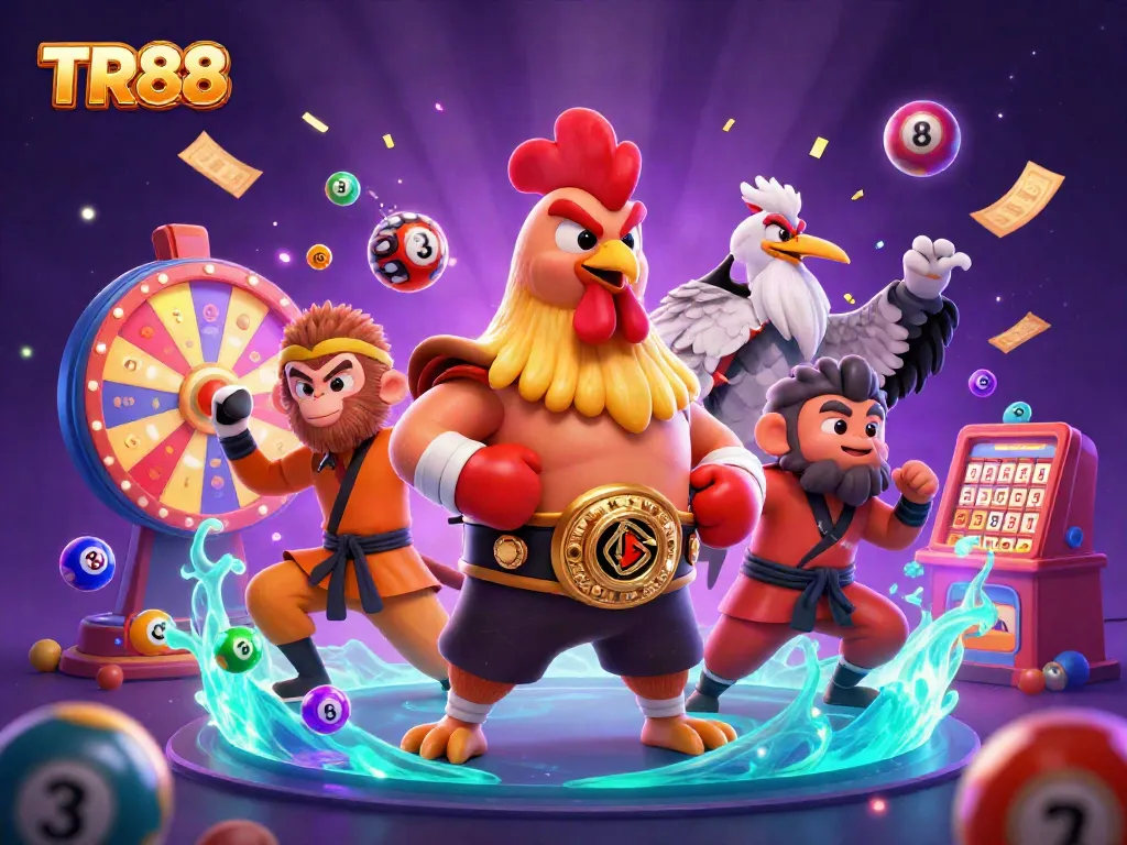 Engage with thrilling opportunities in TR88's vibrant casino landscape, featuring dynamic characters and games.