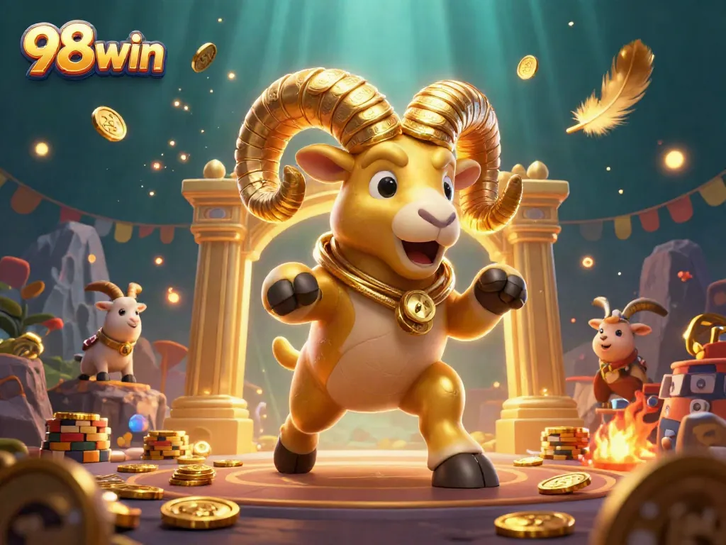 Win with 98win! Experience the thrill of gaming at a vibrant casino filled with dynamic characters and action.