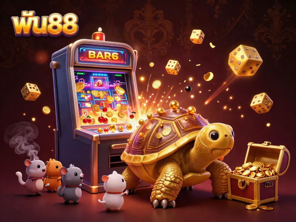 Spin for rewards at ฟัน88 with an exciting casino atmosphere and vibrant gaming elements.