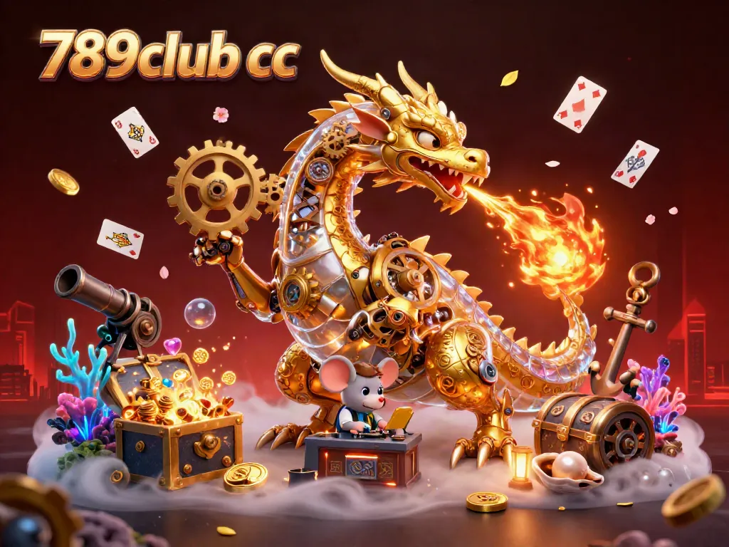 Experience thrilling gameplay with 789club cc, featuring a dragon and dynamic casino elements in a vibrant environment.