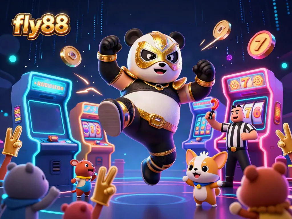 Experience the excitement at fly88 with dynamic casino gaming illustrated through colorful characters and engaging elements.