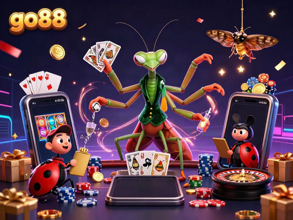 Experience thrilling gameplay at go88 with vibrant characters, casino elements, and exciting visuals.