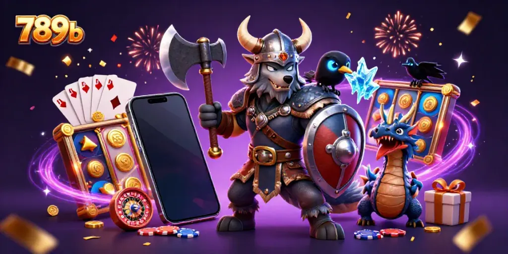Experience thrilling gameplay at 789b with vibrant casino elements and characters in action.