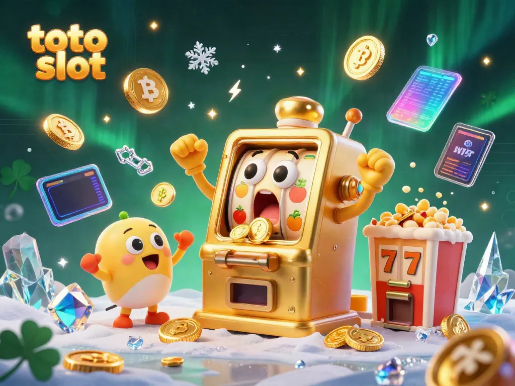 Keberhasilan mesin slot toto slot menciptakan jackpot yang luar biasa dengan koin emas, menampilkan suasana bermain yang penuh kegembiraan.