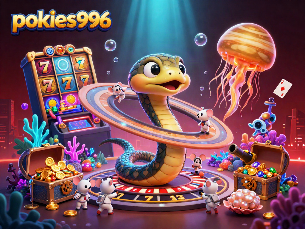 Experience thrilling wins with pokies996 as astronaut mice bet on cosmic roulette amidst vibrant jackpots.