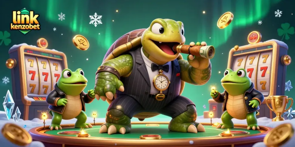 Experience the thrill of link kenzobet with vibrant 3D illustrations of casino games and characters.