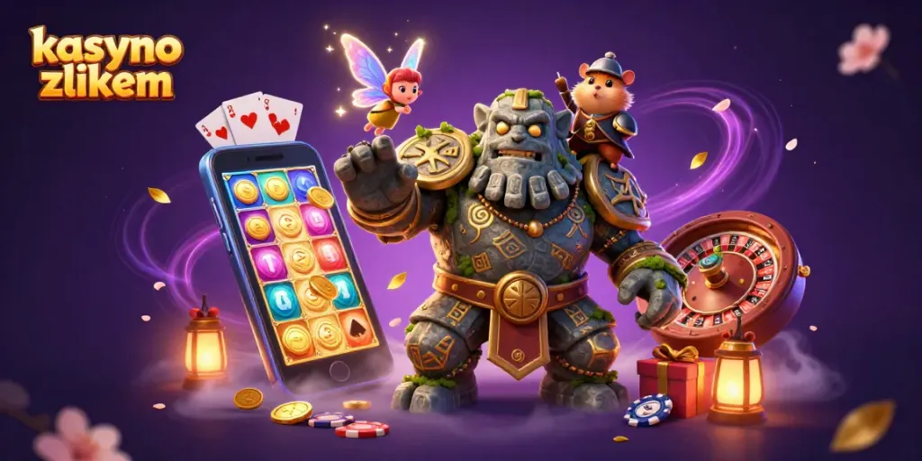 Experience high-paced gaming and winning at kasyno z blikiem with vibrant characters and casino elements.