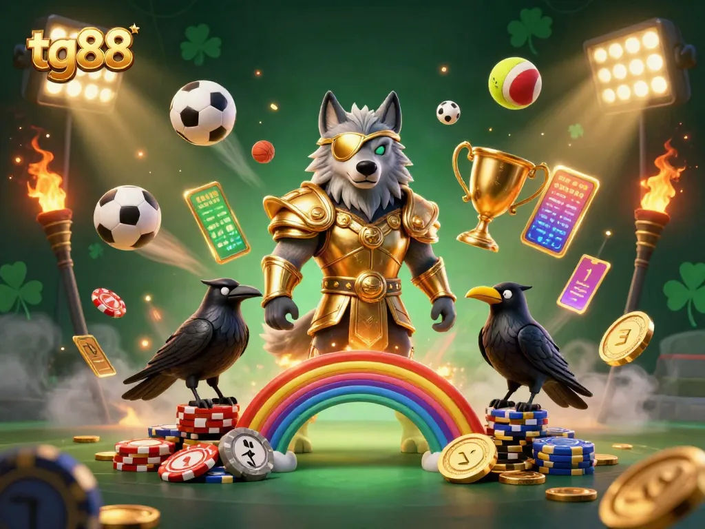 Engage in thrilling gameplay with tg88 at a vibrant online casino scene featuring Norse-inspired characters.