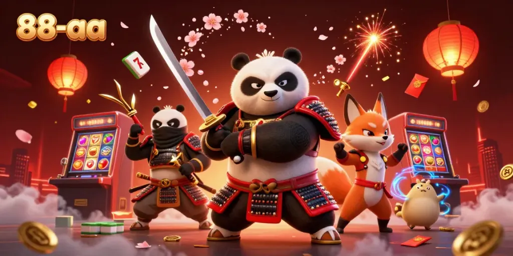 Engage with the exciting 88-aa casino realm featuring dynamic samurai panda and ninja fox.