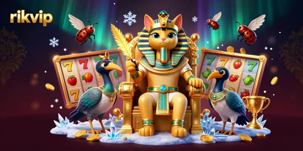 Engage with the exciting world of rikvip slot games featuring a pharaoh cat and golden elements