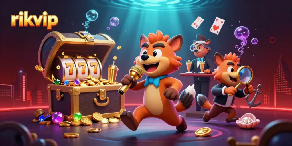 Experience excitement at rikvip casino with lively hyena characters and rich gaming elements.
