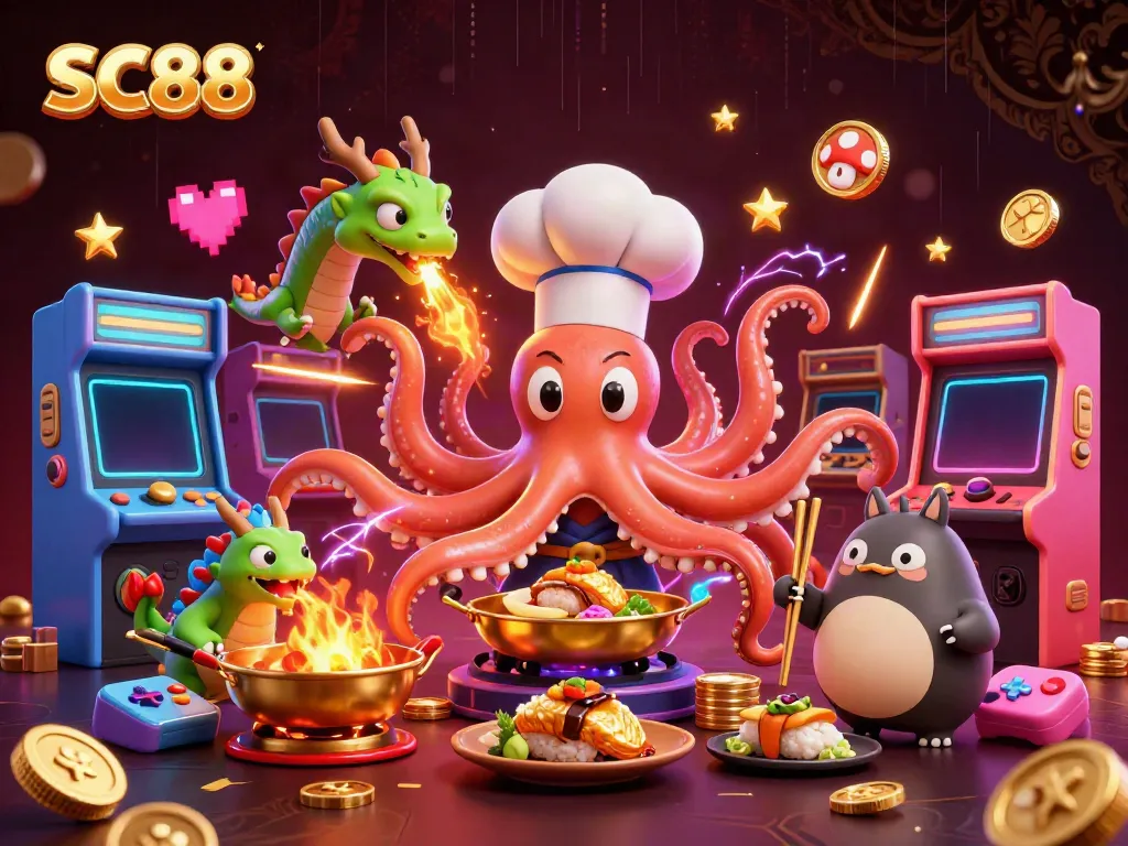Win big at SC88 with vibrant 3D characters and immersive casino game elements.