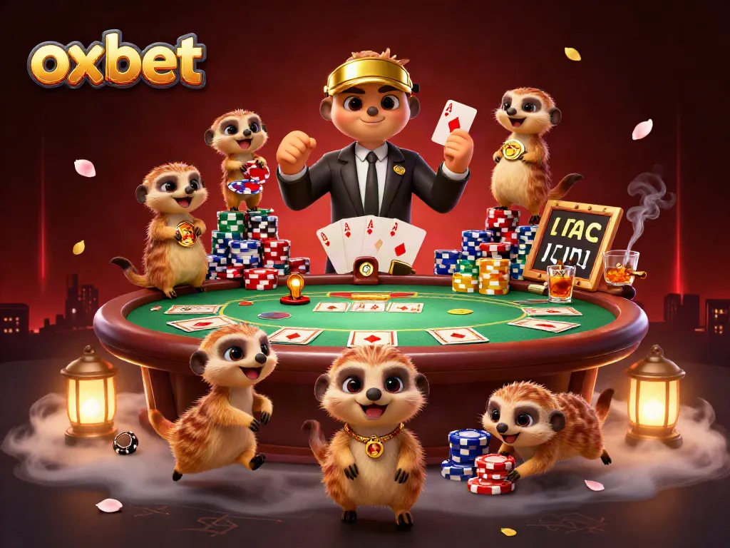 Experience the excitement of oxbet as meerkats play poker and manage a vibrant casino.