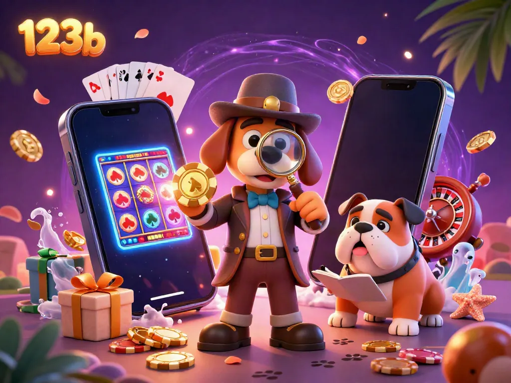 Engage in thrilling gameplay with 123b’s slot gaming scene featuring colorful elements and a detective theme.