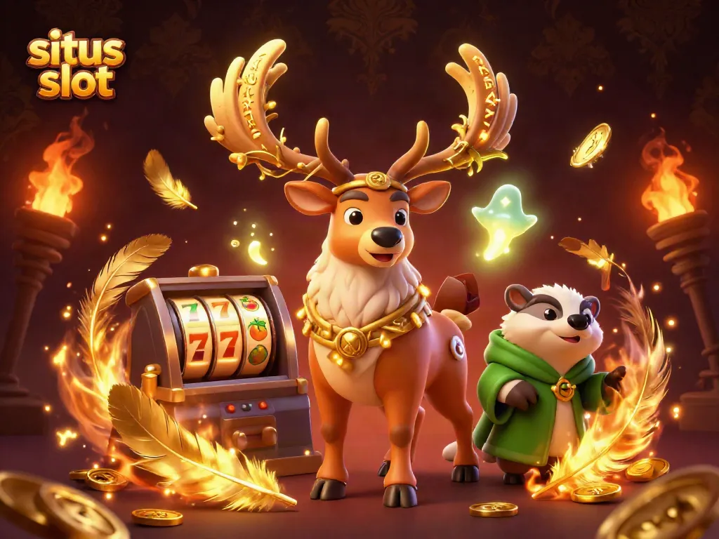 Experience thrilling situs slot gameplay with vibrant characters and dynamic elements in an immersive casino scene.