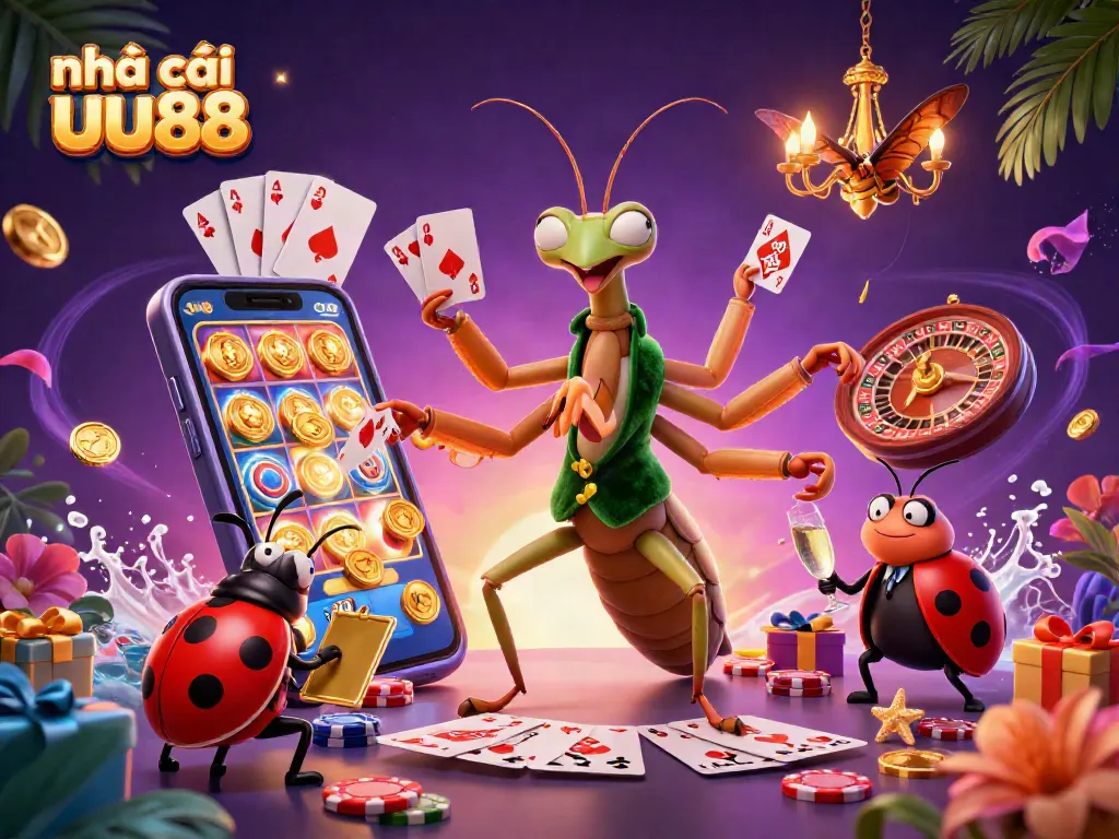 Experience thrilling gameplay at nhà cái uu88 with a vibrant 3D casino scene full of excitement and action.