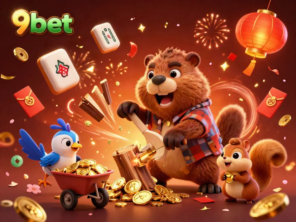 Experience the thrill of gaming with 9bet through this vibrant 3D illustration of fortune.