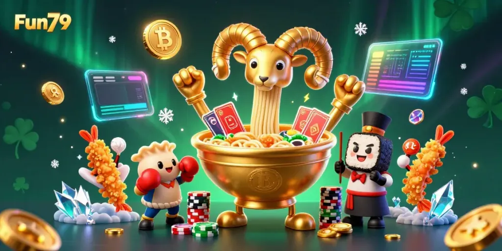 Experience thrilling gaming with Fun79, where cartoon characters celebrate victories with vibrant visuals.
