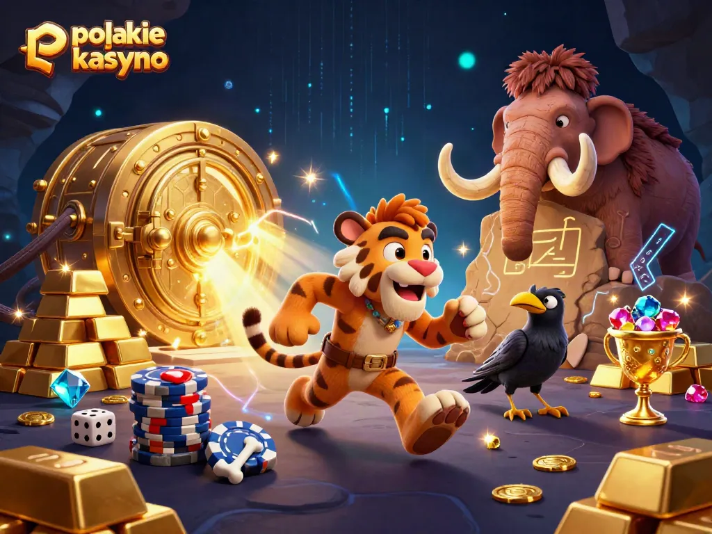 Engage in vibrant gaming action at polskie legalne kasyno with playful 3D characters in a fantastical casino.