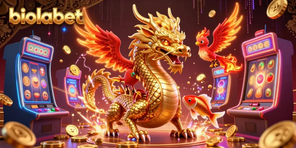 Experience excitement at biolabet with a vibrant 3D scene showcasing an interactive atmosphere of gaming luck.