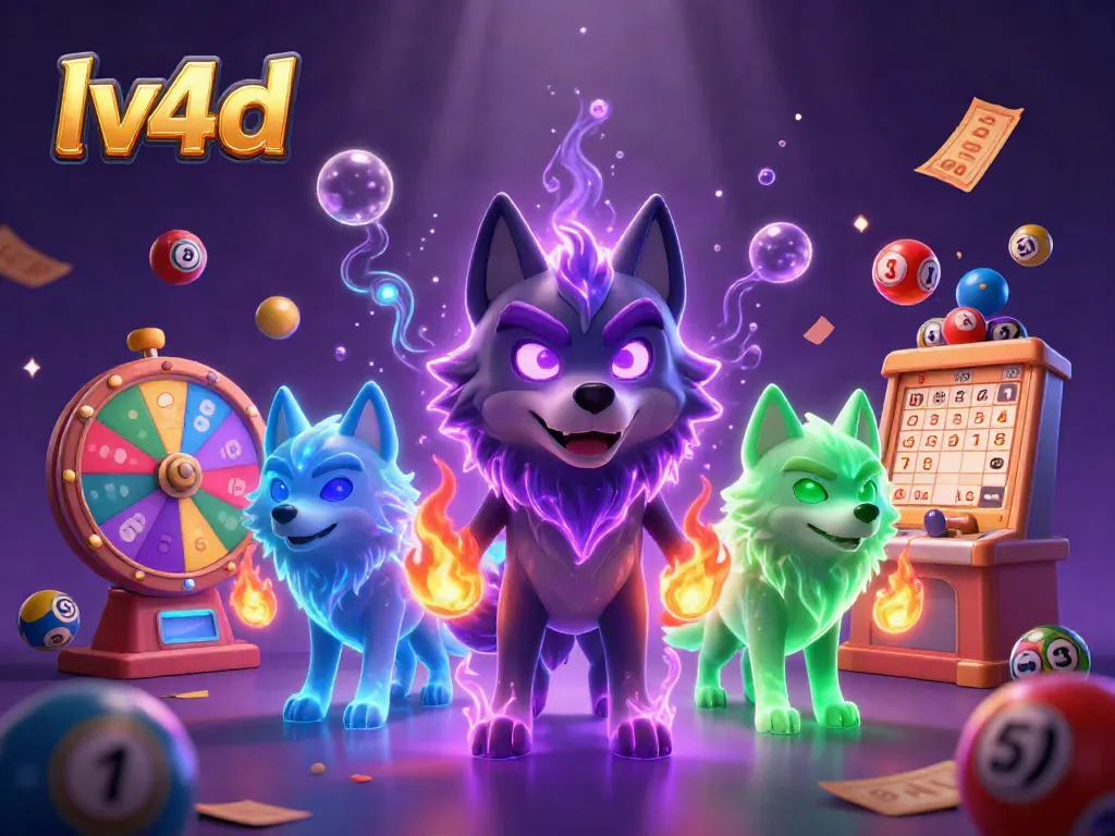 Experience the excitement of lv4d with a vibrant casino-themed illustration showcasing animated gaming elements.