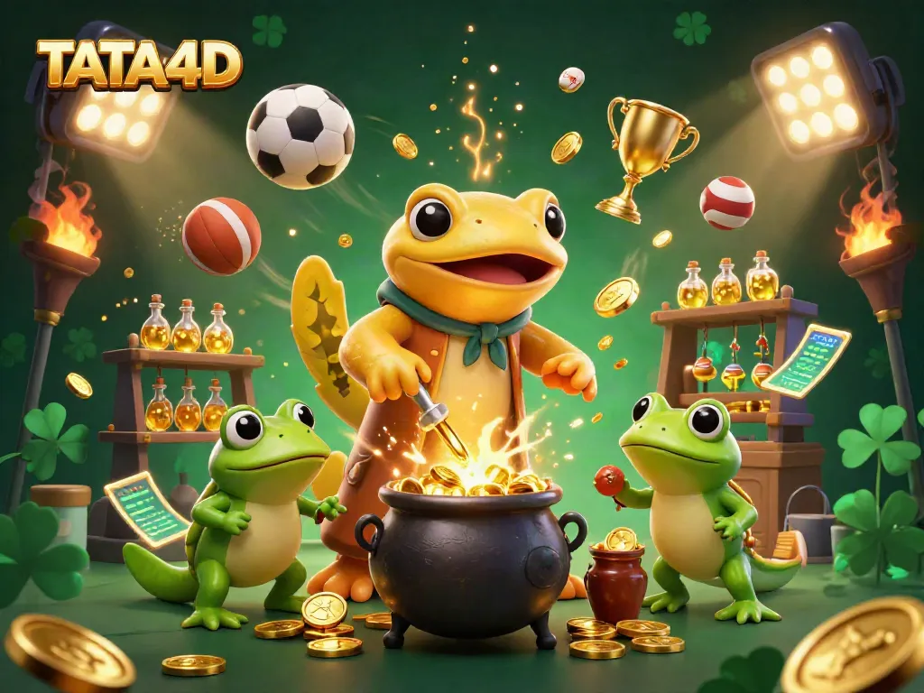 Experience the interactive live gaming at TATA4D with dynamic sports betting action and vivid golden animations.