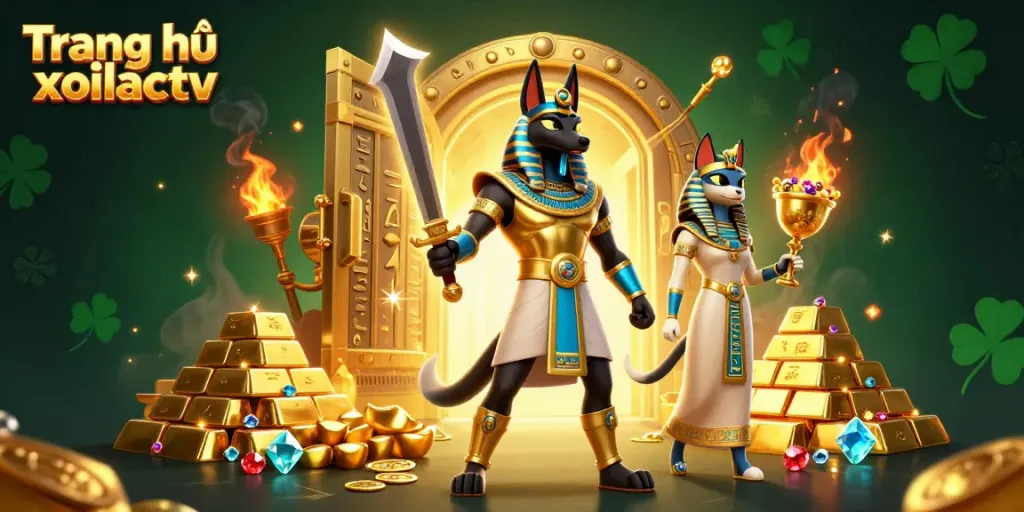 Experience thrilling gameplay with Trang chủ xoilactv featuring Anubis, treasures, and stunning gems in 3D.
